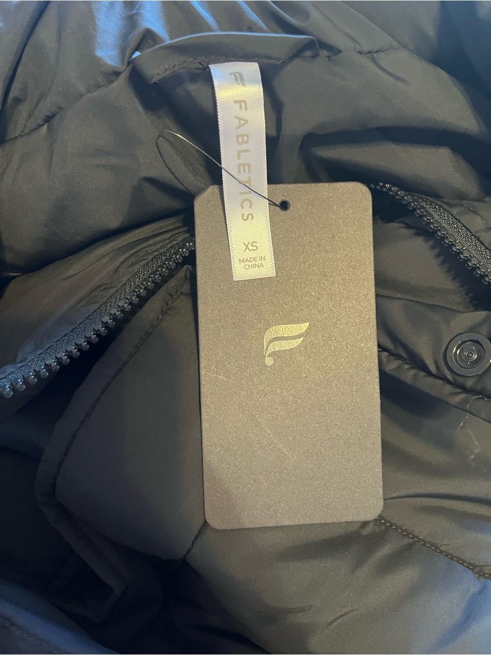Fabletics Black Quilted Puffer Jacket - Picture 2 of 3